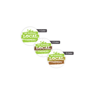Custom 1 1/4" round labels for business branding and promotional packaging