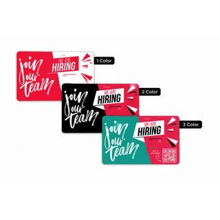 Custom 2 x 3 inch labels available in one-color, two-color, and three-color printing for promotions, product labeling, branding, and business applications