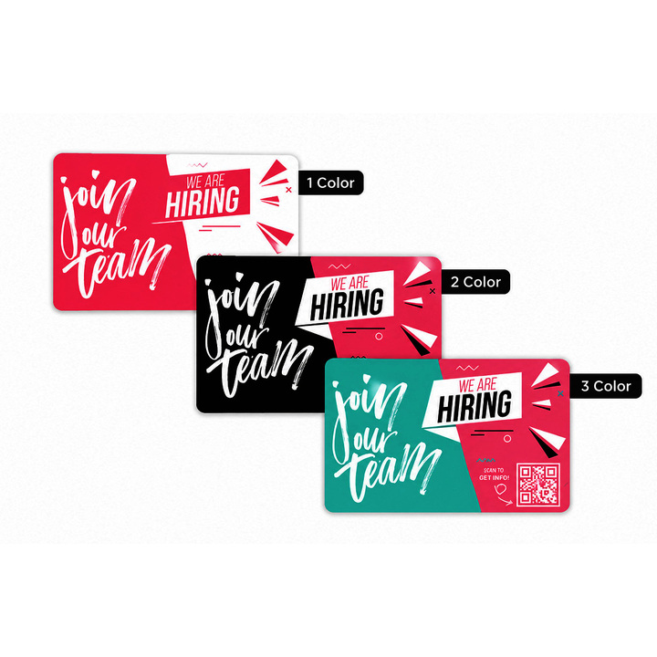 Custom 2 x 3 inch labels available in one-color, two-color, and three-color printing for promotions, product labeling, branding, and business applications