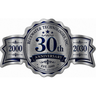 Custom foil embossed anniversary seals and labels with metallic foil accents and raised embossing for celebrating company milestones, anniversaries, awards, and commemorative events