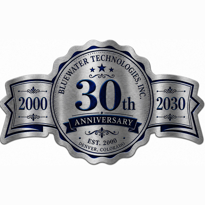 Custom foil embossed anniversary seals and labels with metallic foil accents and raised embossing for celebrating company milestones, anniversaries, awards, and commemorative events