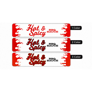 1" x 3" custom rectangle labels available in one, two, or three colors for product packaging, retail branding, promotional campaigns, inventory identification, and organizational labeling
