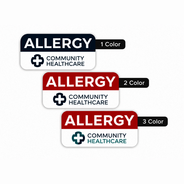 1/2" x 1" custom rectangle labels available in one, two, or three colors for product identification, pricing, packaging, inventory control, and promotional labeling