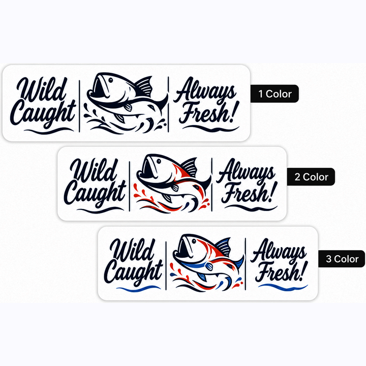 3/4" x 2" custom rectangle labels available in one, two, or three colors for product packaging, bottle labeling, retail branding, inventory management, and promotional applications