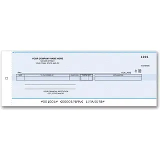 One-Write Cash Disbursement Center Carbonless Checks