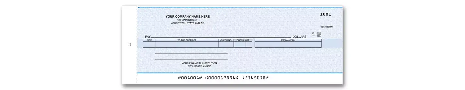 One-Write Cash Disbursement Center Carbonless Checks