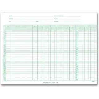 Legal Client Deckled Ledgers for CPAs and Business