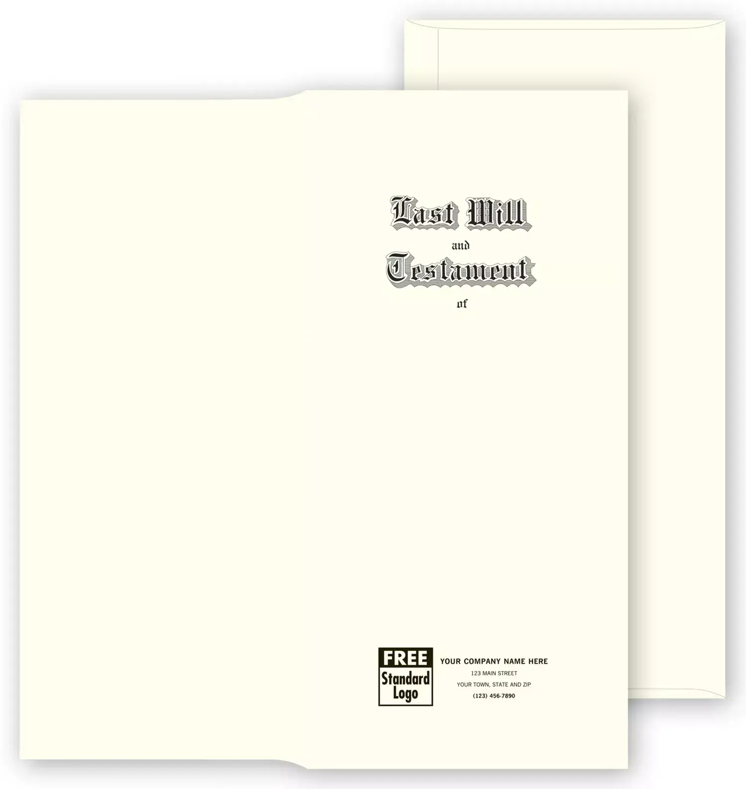 Custom Engraved Legal Will Envelopes