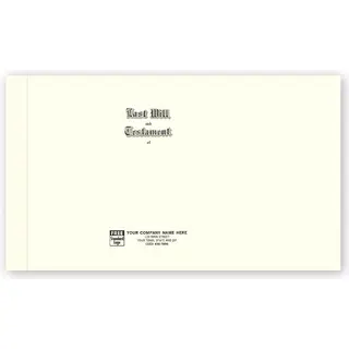 Large size engraved will covers for close to legal size documents
