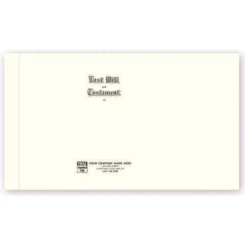 Large size engraved will covers for close to legal size documents