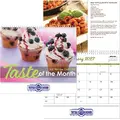 Taste of the Month wall calendar featuring gourmet food photography and recipes