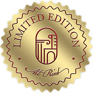 Custom burst-shaped 1 1/2" foil embossed labels