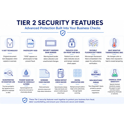 Sage compatible laser middle checks with Tier 2 enhanced security features for your business
