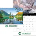 Custom printed inspirational-themed spiral wall calendars