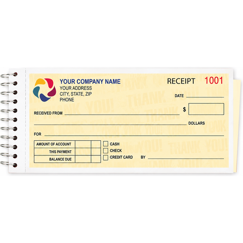 Spiral Bound Receipts - Full Color