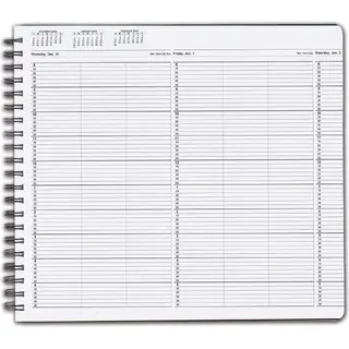 TimeScan 3-column wirebound appointment book with 10-minute intervals from 8am to 6pm