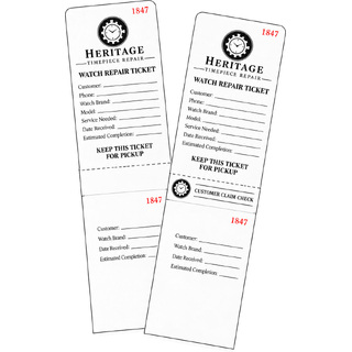 Custom printed jewelry repair envelopes printed on both sides with black ink