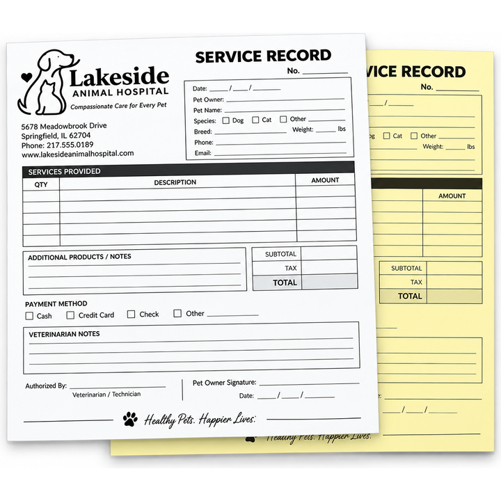 2-part vertical custom glued-edge form measuring 8.5 x 7 inches printed in black ink