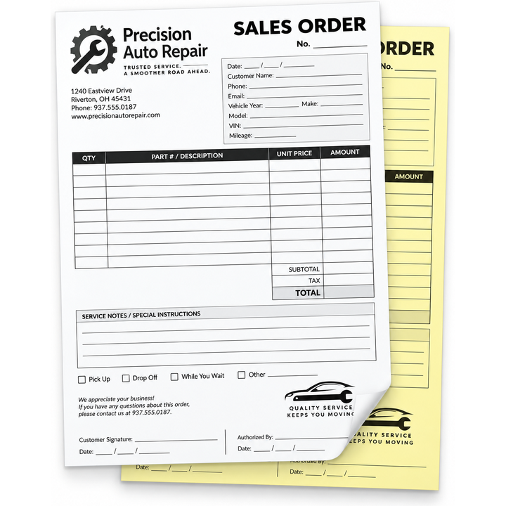 2-part vertical custom glued-edge form measuring 8.5 x 11 inches printed in black ink