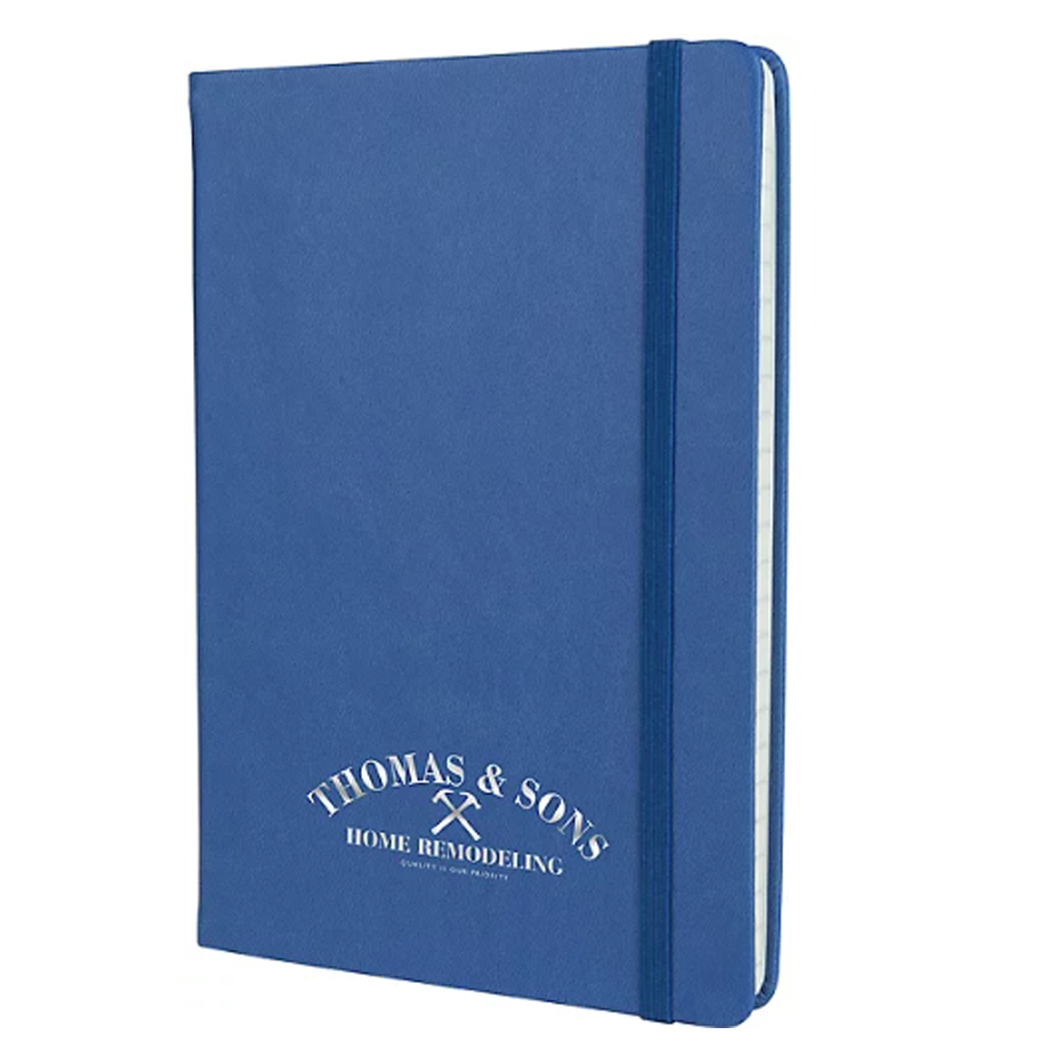 Hardcover journal with custom branding and logo options - multiple colors
