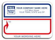 R74 - Mailing Label Rolls, Red & Blue
