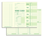 225 - Green Employee Time Cards, Weekly