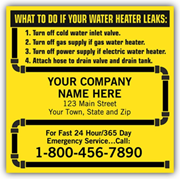 CL15 - Water Heater Service Labels