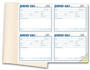 Keep track of incoming phone calls with these service calls books