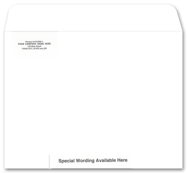 1013SW - White Mailing Envelopes - Open Side