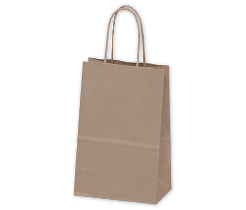 Recycled Kraft paper shopping bags for retail stores.