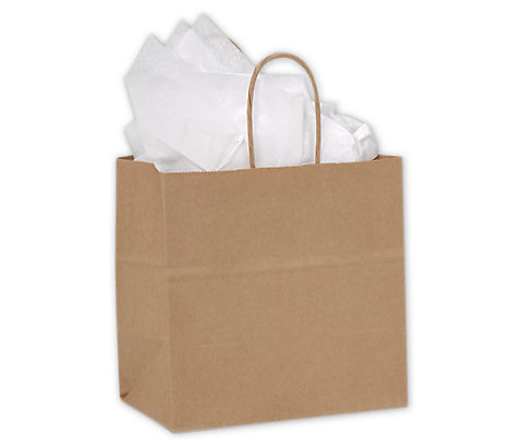 Classic Kraft Paper Shoppers are an economical way to support your business.