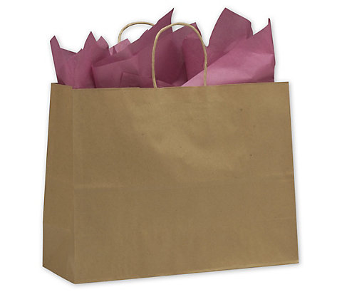Large Kraft paper shopping bags for retail stores.