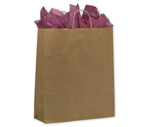 65# natural Kraft paper mix and match with colored tissue paper and with twisted-paper handles