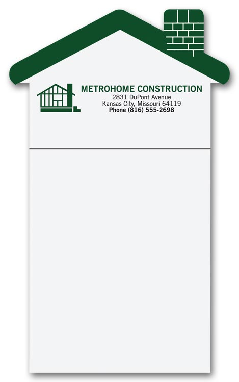 Promote your business with these Bic House Notepad Magnets.