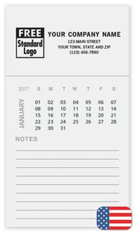 2017 BIC magnetic calendar with notepad at the bottom.