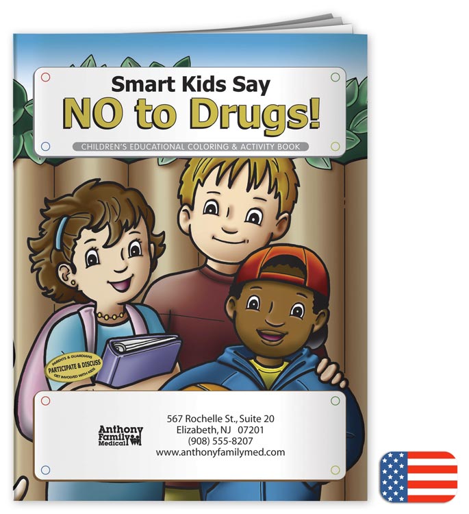 Promotional Drugs Coloring Book with Custom option