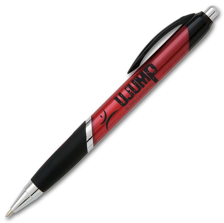 Promotional pen with your company info and logo printed on the barrel.