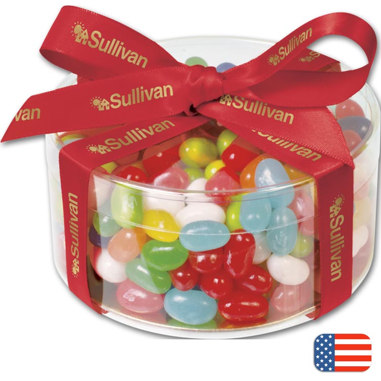 Custom clearview jelly bellys promotional gift box