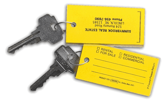 Custom Printed Real Estate Key Tags