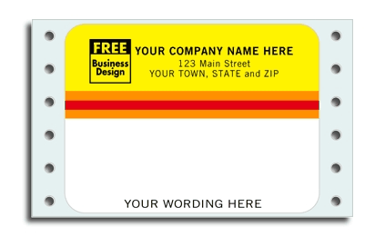 1210 - Continuous Mailing Labels, Bright Yellow
