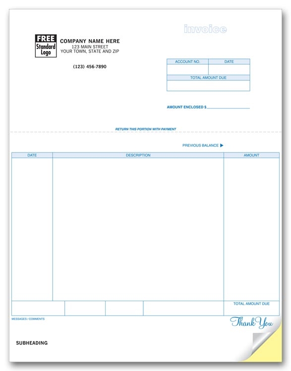 Clear and Concise. This classic Invoice is perfect for any business. 