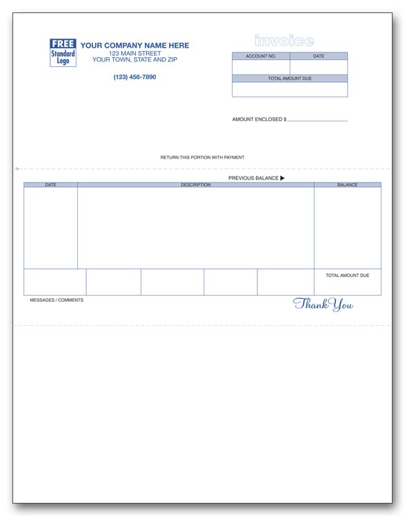 These Custom Laser Inkjet Invoices are perfect for keeping your billing in order. 