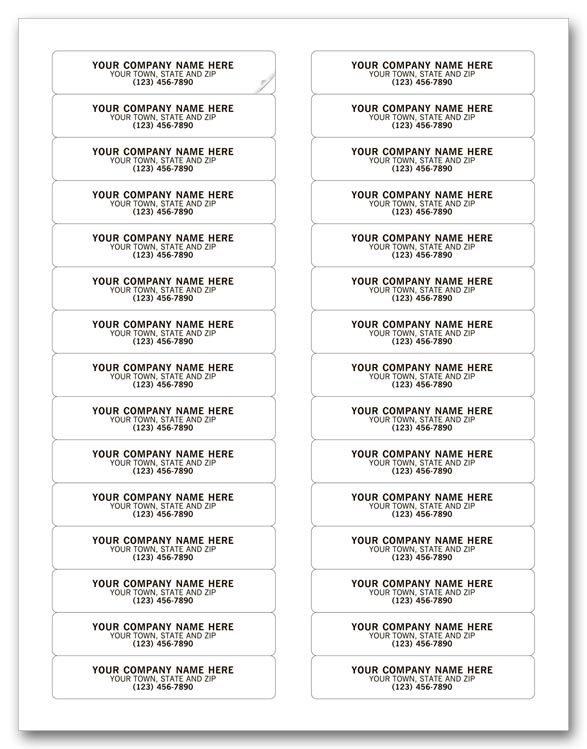 12736 - Custom Imprinted Filing Labels - Laser/Inkjet Folder Labels