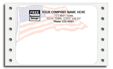12780 - Continuous Mailing Labels, American Flag