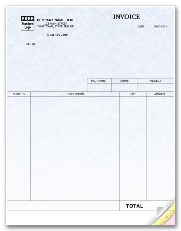  QuickBooks® Laser Service Invoices allow you to keep an accurate track of your services.