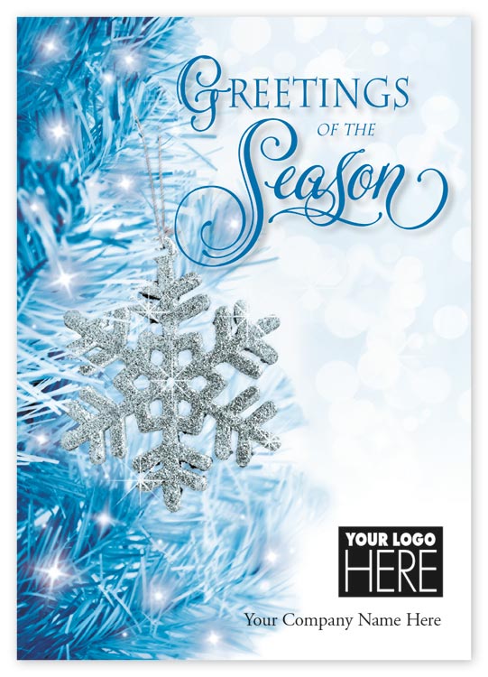 Holiday cards with precious snowflake design and imprint options

