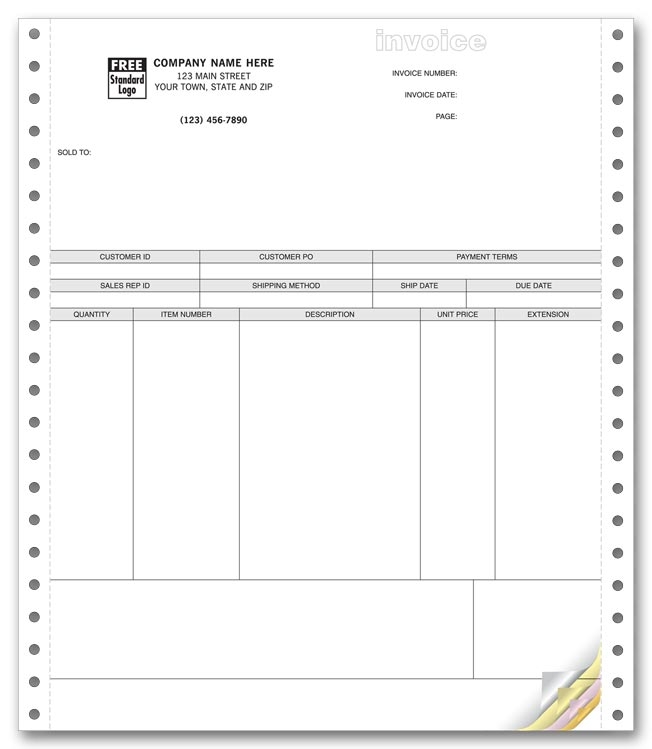 13340 - Continuous Peachtree Product Invoice