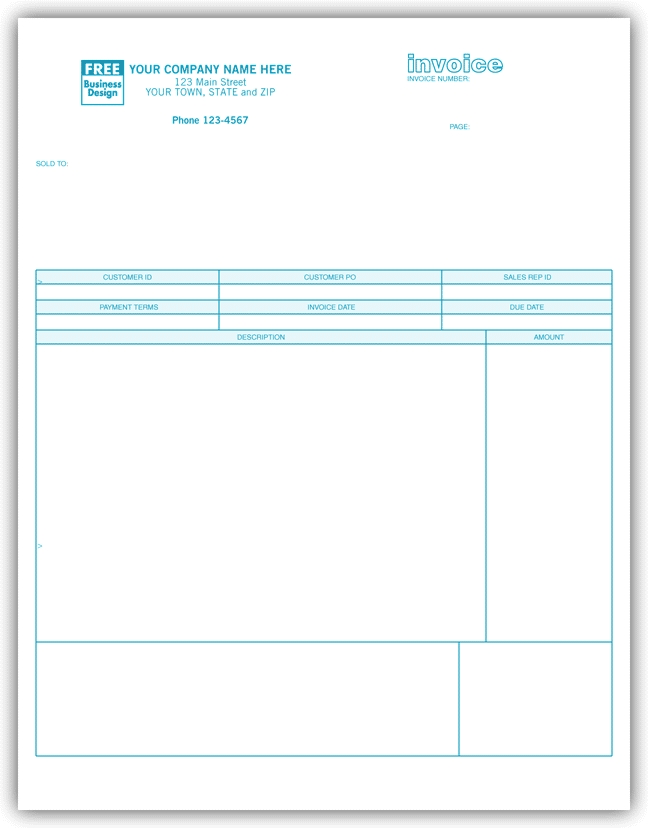 Sage 50 Service Invoices to print on your home or office printer. Suited for any service.
