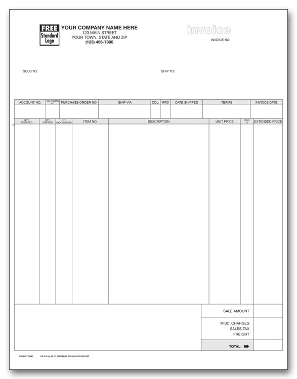 This perfect invoice allows for easy and clear billing.