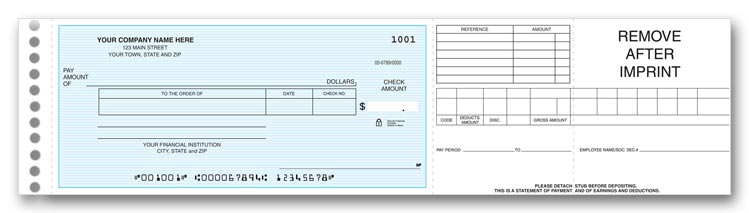 Custom Expense/Payroll Check